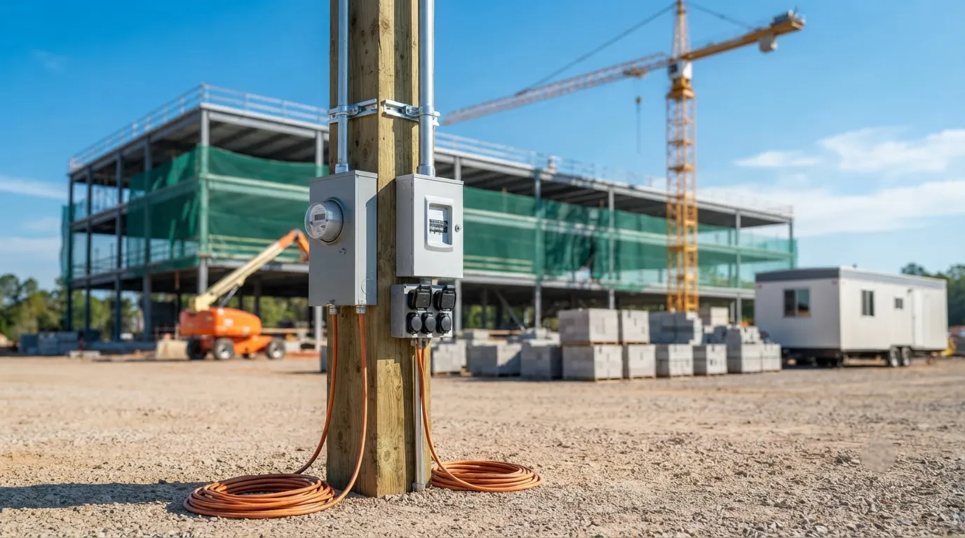 Temporary Power Pole in Abilene, TX